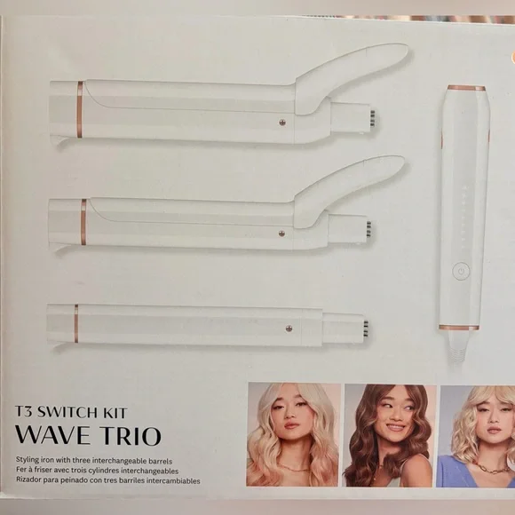 T3 Switch Kit Wave Trio Styling Iron - White and Gold - Picture 3 of 10